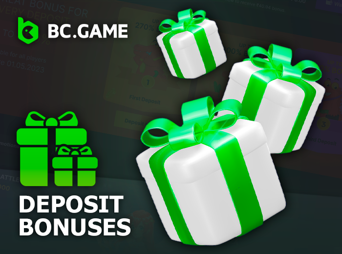 Deposit Bonus at BC.Game - get bonus on first four deposits