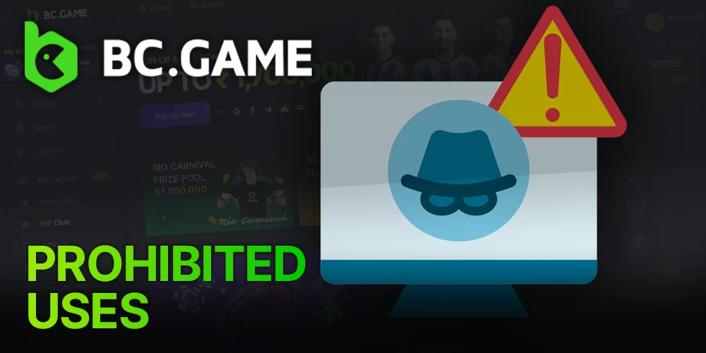 Prohibited uses of the BC Game site