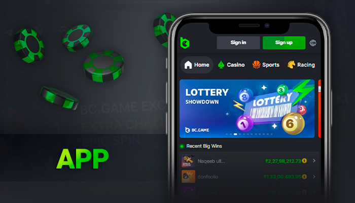 BC Game mobile app