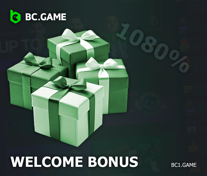 About BC.Game welcome bonus for new players - get a 1080%