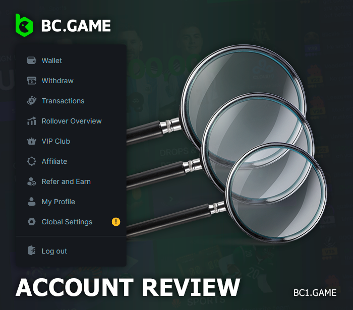Overview of BC.Game account features